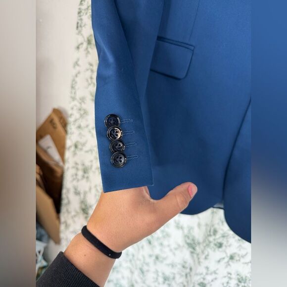 Express Extra Slim Fit Blue Stretch Suit Jacket and pants - Picture 6 of 16